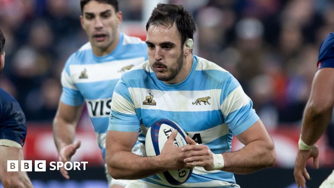 Franco Molina in action for Argentina against France in November 2024