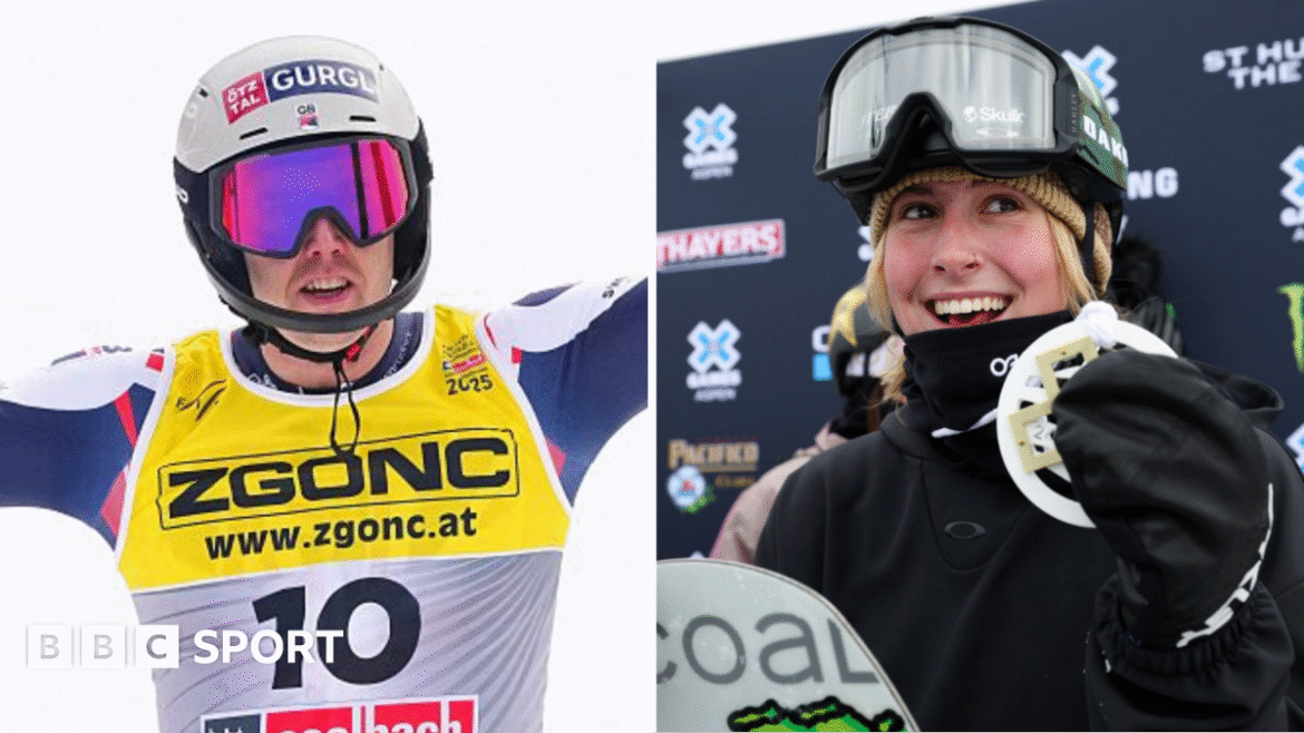 Composite image of Dave Ryding and Mia Brookes