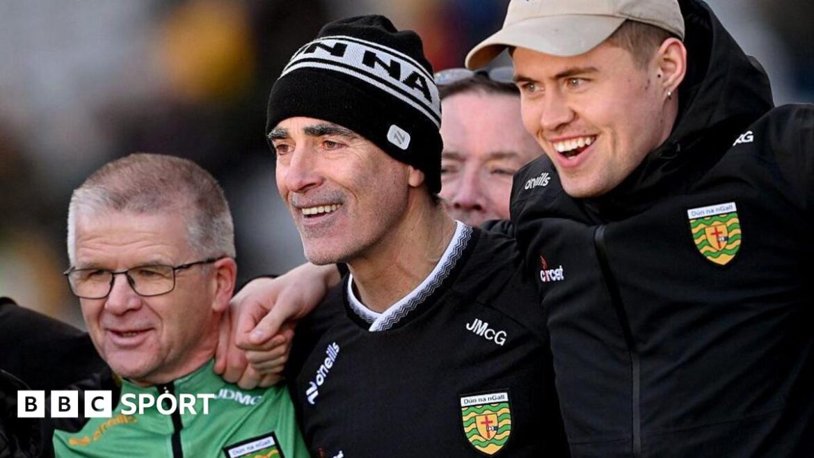 Jim McGuinness with members of his backroom team 