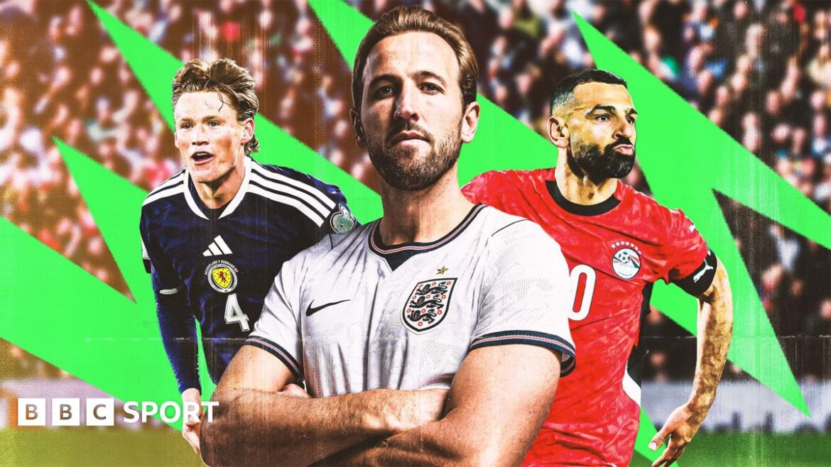 Harry Kane, Scott McTominay and Mohamed Salah