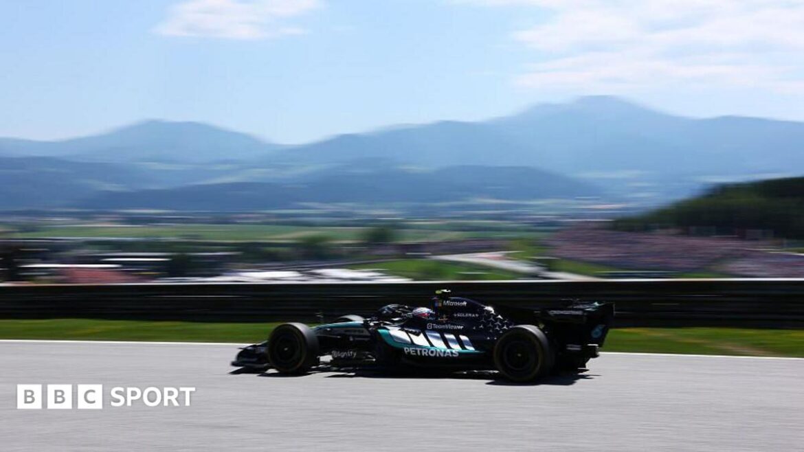 Kimi Antonelli on track in Spielberg during first practice for the Austrian Grand Prix