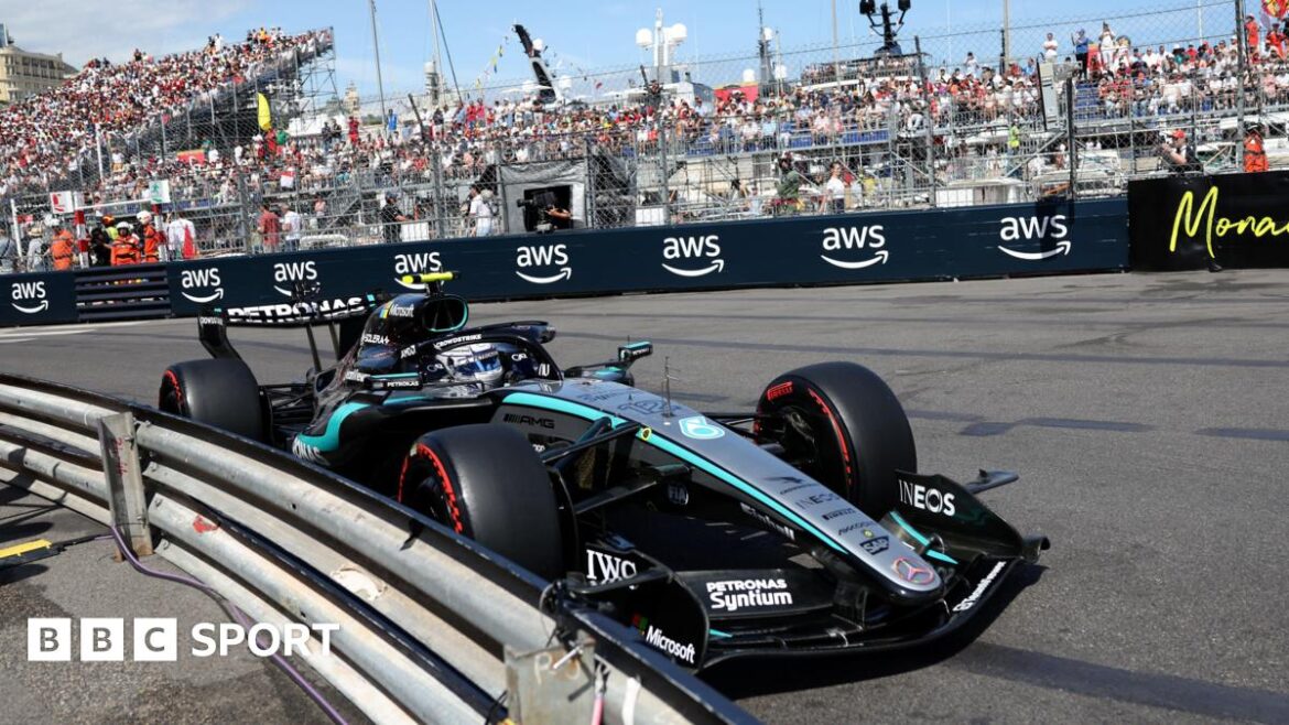 Mercedes' Kimi Antonelli in Monaco Grand Prix qualifying
