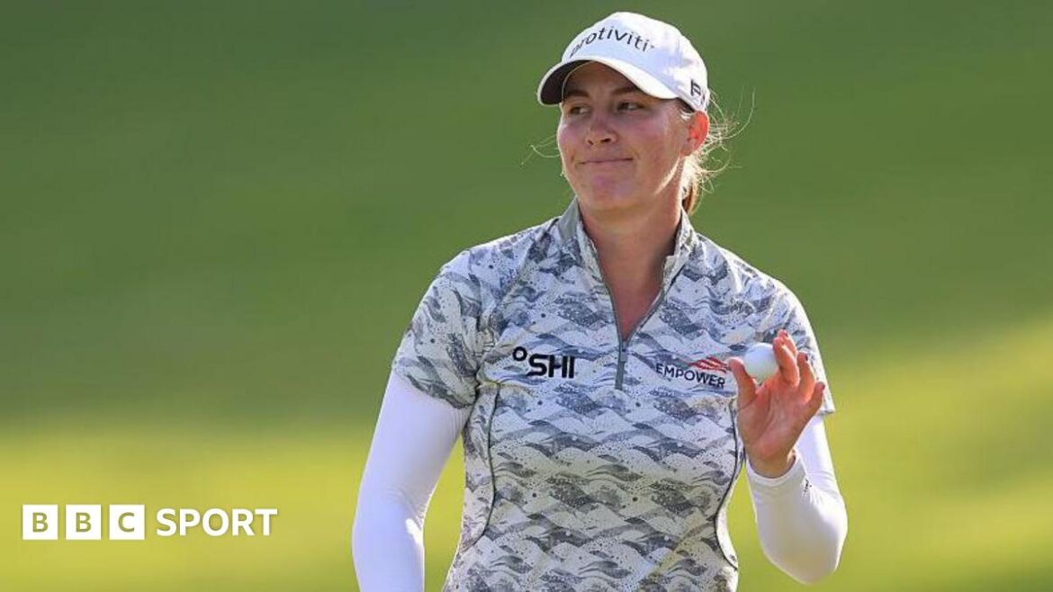 Jennifer Kupcho smiles after making a putt during the first round of the US Women's Open in June 2026