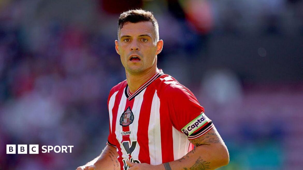 Granit Xhaka in action for Sunderland
